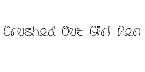 Crushed Out Girl Pen Logo