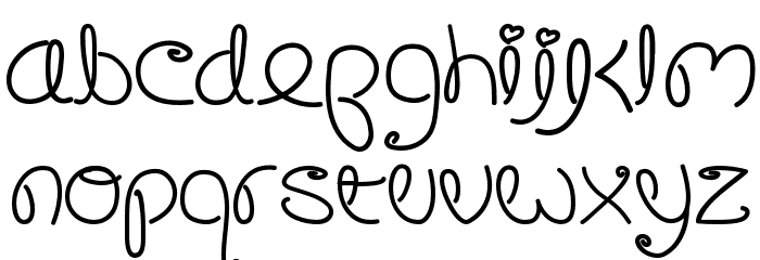 Crushed Out Girl Pen Font LOWERCASE
