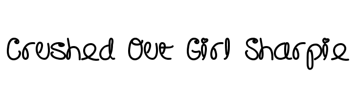 Crushed Out Girl Sharpie  नि: शुल्क फ़ॉन्ट्स डाउनलोड