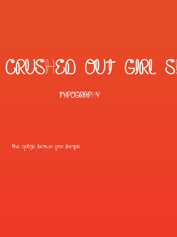 Crushed Out Girl Sharpie Poster