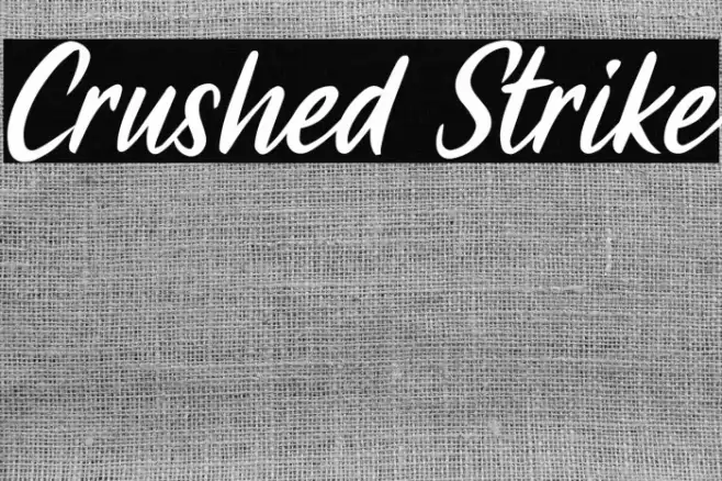 Crushed Strike Fonte examples