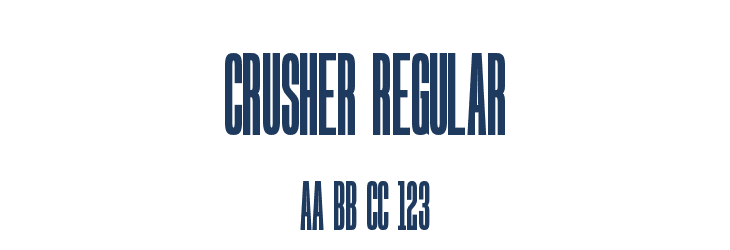 Crusher Regular Font Preview