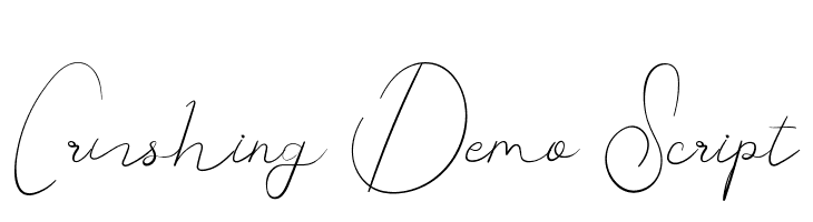 Crushing Demo Script  フリーフォントのダウンロード