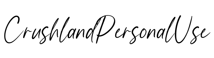 Crushland Personal Use  フリーフォントのダウンロード