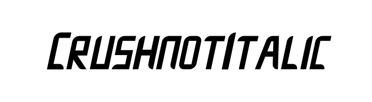 Crushnot Italic  font caratteri gratis