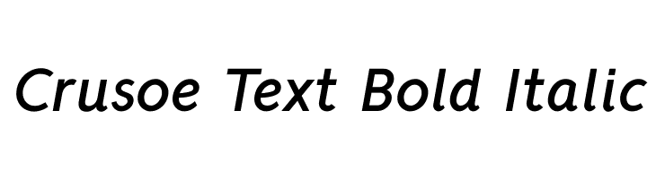 Crusoe Text Bold Italic Fuentes