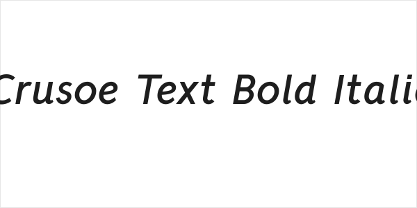 Crusoe Text Bold Italic Logo