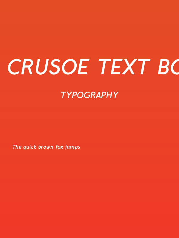 Crusoe Text Bold Italic Poster