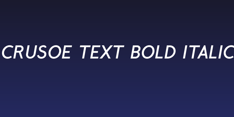 Crusoe Text Bold Italic Social Header