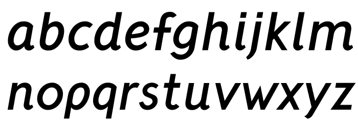 Crusoe Text Bold Italic Font LOWERCASE