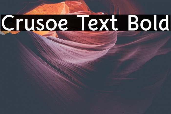 Crusoe Text Bold Font examples