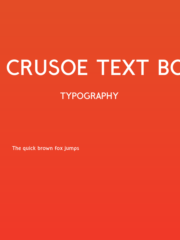Crusoe Text Bold Poster
