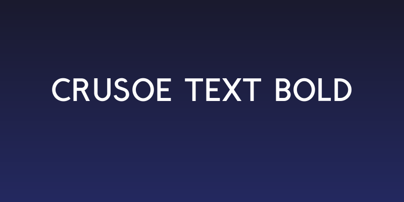 Crusoe Text Bold Social Header