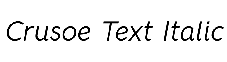 Crusoe Text Italic Font