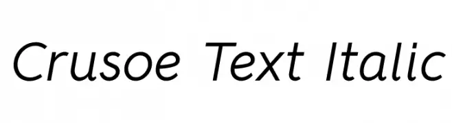 Crusoe Text Italic  Frei Schriftart Herunterladen