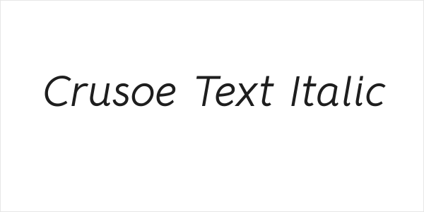 Crusoe Text Italic Logo