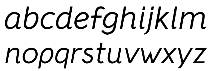 Crusoe Text Italic Font LOWERCASE