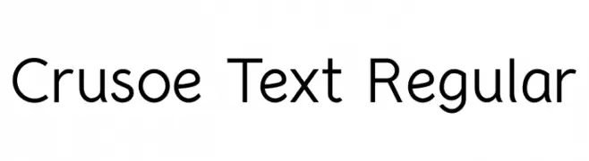 Crusoe Text Regular  font caratteri gratis