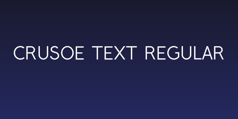 Crusoe Text Regular Social Header