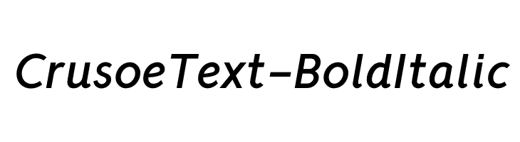 CrusoeText-BoldItalic Font