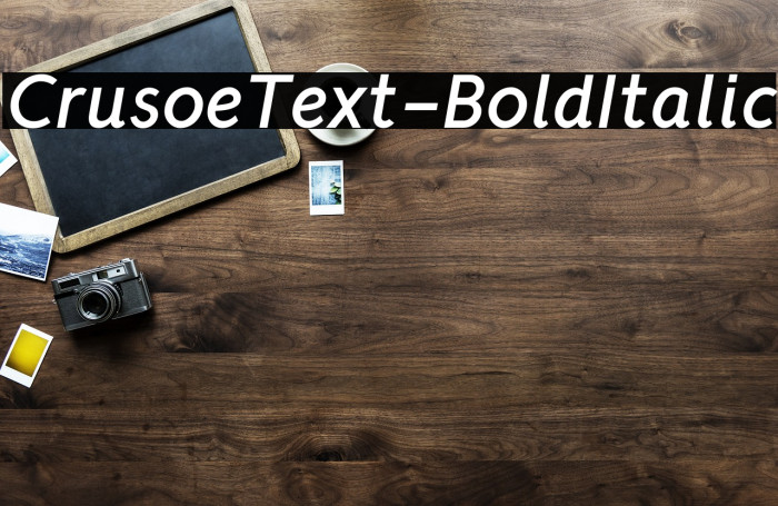 CrusoeText-BoldItalic Font examples