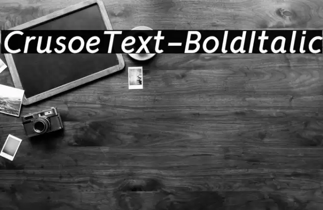 CrusoeText-BoldItalic Fonte examples
