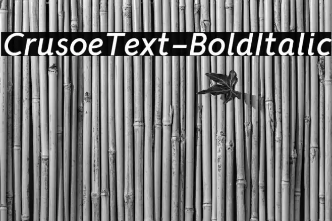 CrusoeText-BoldItalic Fonte examples