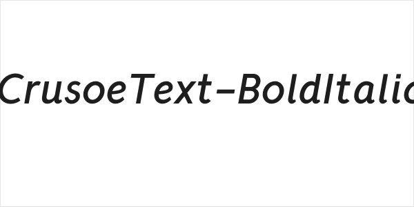 CrusoeText-BoldItalic Logo