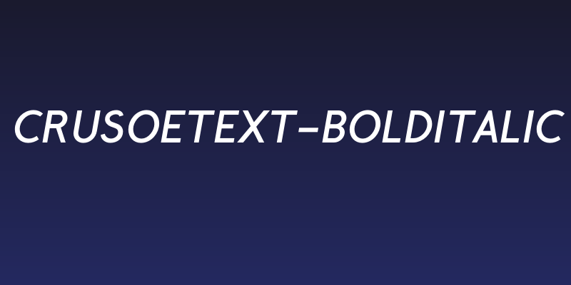 CrusoeText-BoldItalic Social Header