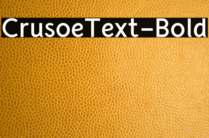 CrusoeText-Bold Font examples