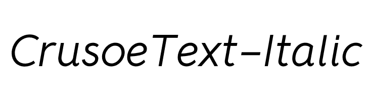 CrusoeText-Italic फ़ॉन्ट