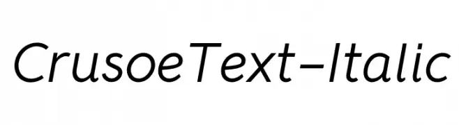 CrusoeText-Italic  Fuentes Gratis Descargar