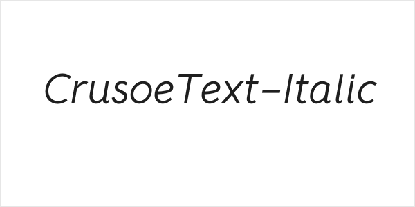 CrusoeText-Italic Logo