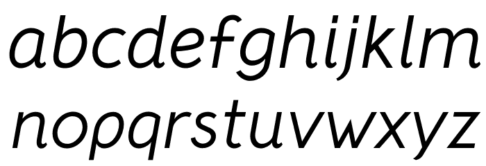 CrusoeText-Italic Font LOWERCASE