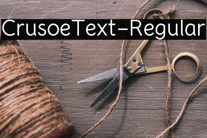 CrusoeText-Regular Font examples