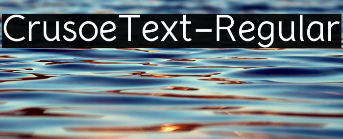 CrusoeText-Regular Font examples