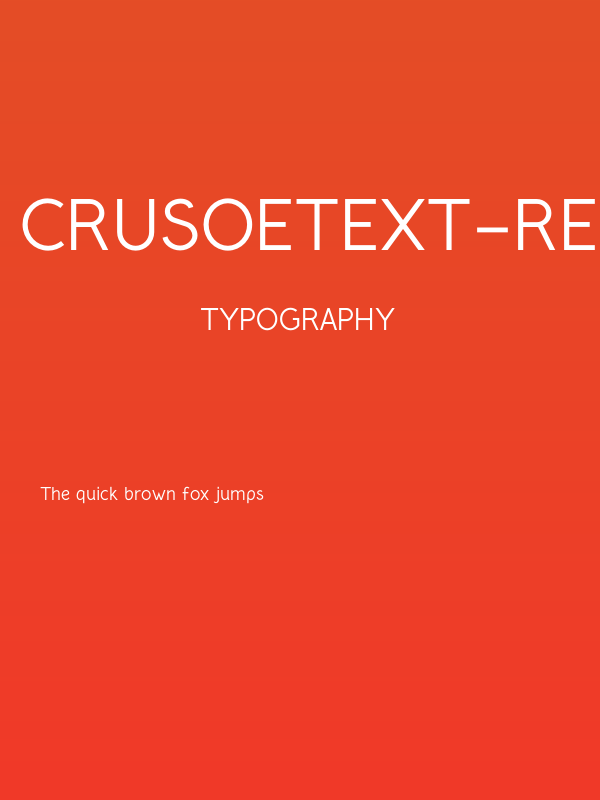 CrusoeText-Regular Poster