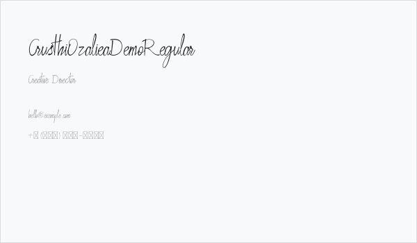 CrusthiOzalieaDemoRegular Business Card