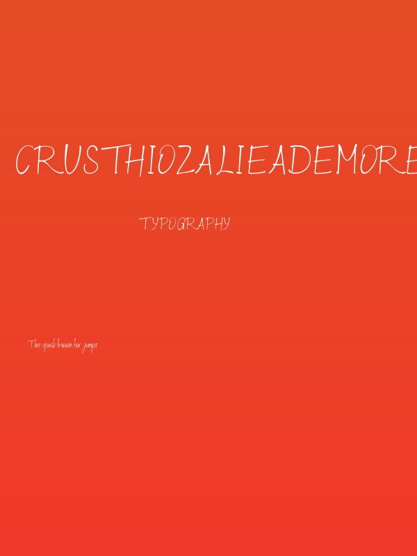 CrusthiOzalieaDemoRegular Poster