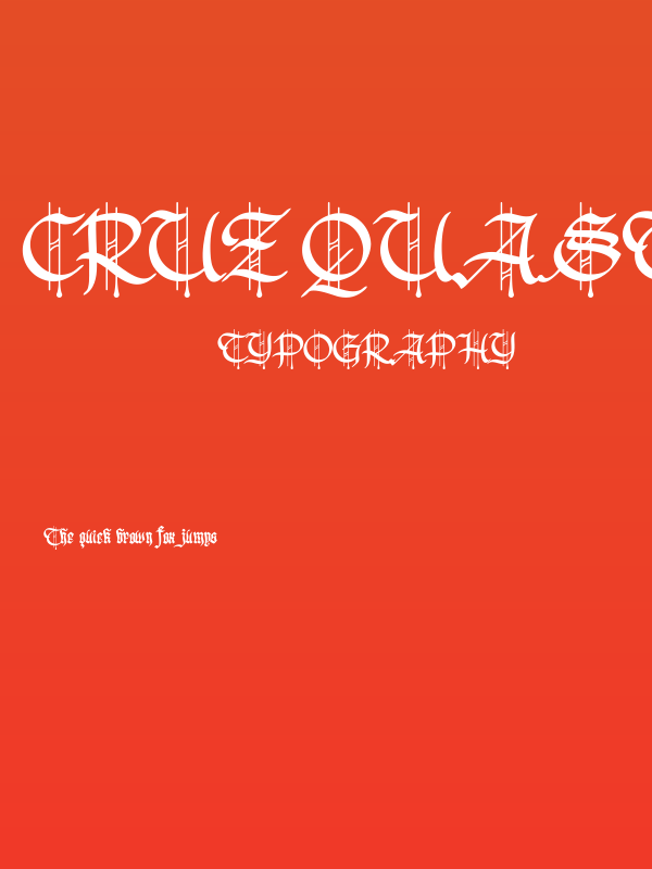 Cruz Quaste PERSONAL USE ONLY Poster