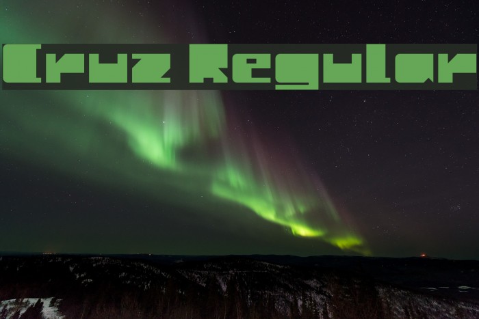 Cruz Regular Font examples