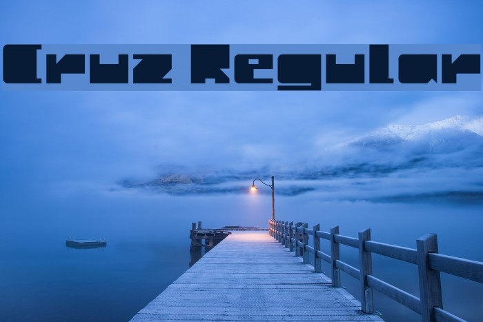 Cruz Regular Font examples