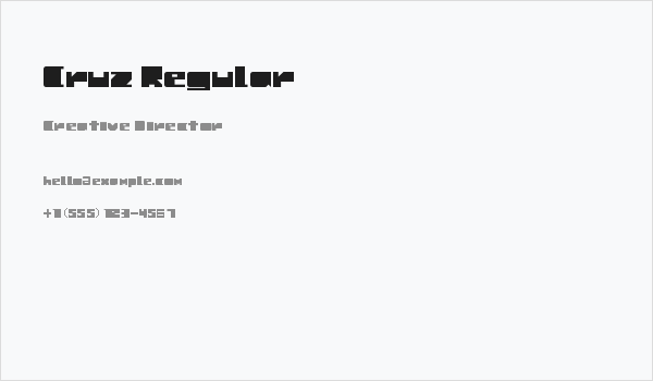 Cruz Regular Business Card