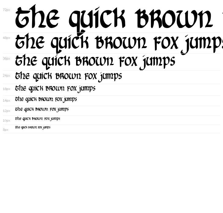 Cry Uncial Condensed Waterfall