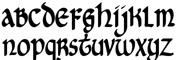 Cry Uncial Condensed Font Litere mici