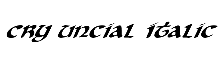 Cry Uncial Italic Font