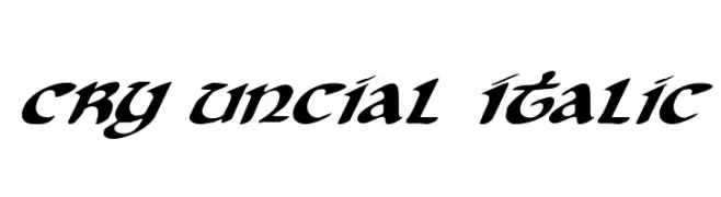 Cry Uncial Italic  Frei Schriftart Herunterladen