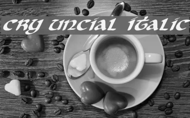 Cry Uncial Italic Font examples
