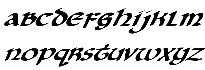 Cry Uncial Italic Font LOWERCASE