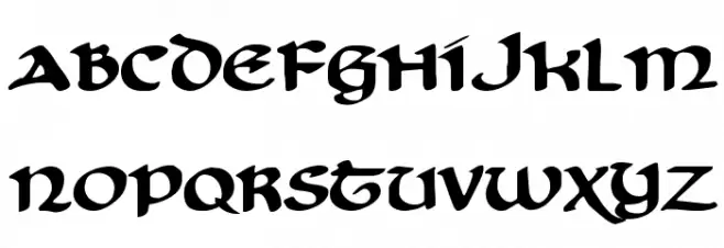Cry Uncial Caratteri MAIUSCOLE